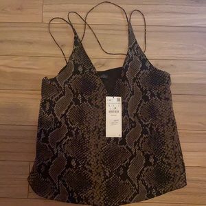Brand new Zara snake print tank top